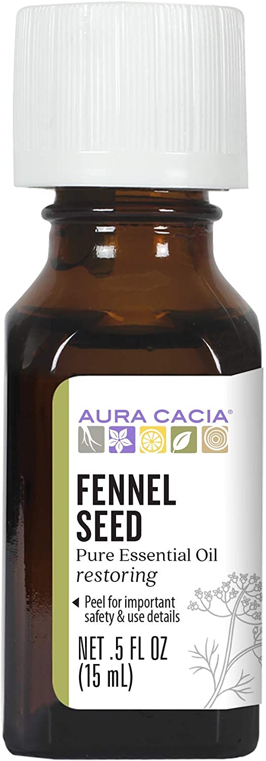 Aura Cacia Pure Sweet Fennel Essential Oil | 0.5 fl. oz. | Foeniculum vulgare VAR. Dulce
